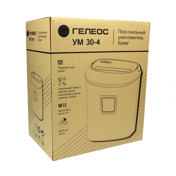 Уничтожитель документов ГЕЛЕОС УМ30-4 (арт. УМ30-4)