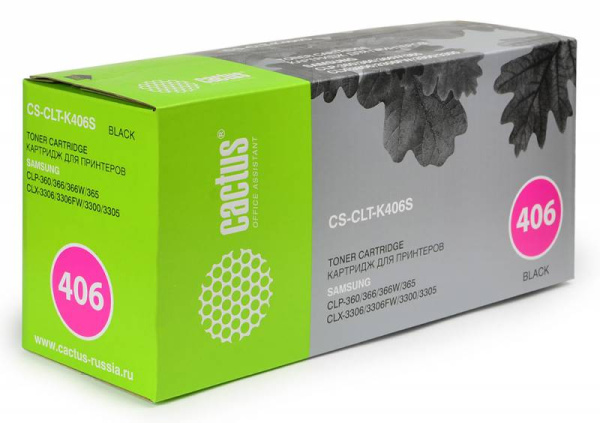 Картридж Cactus черный (1500стр.) для Samsung (арт. CS-CLT-K406S)