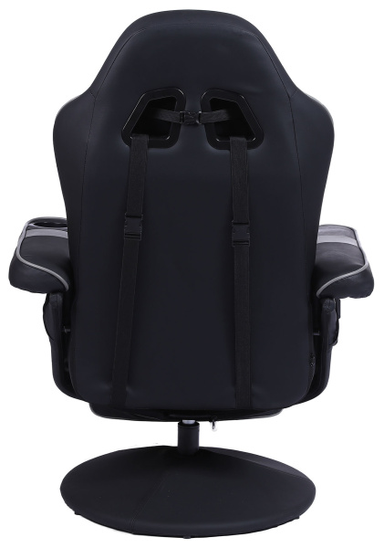 Игровое кресло Cactus черный/серый подставкой для ног (арт. CS-CHR-GS200BLG)