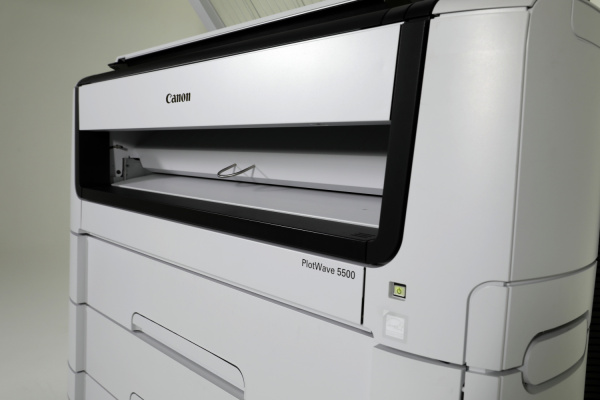 Широкоформатное лазерное МФУ Canon PlotWave 5500 (2 рулона, комплект со сканером) + Фальцовщик Folder Professional 6013 (арт. OT_CANON_PW5500_2R+SEIV+FE6013)