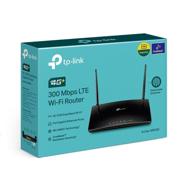 Двухдиапазонный гигабитный роутер TP-Link Archer MR500, Wi‑Fi AC1200 с поддержкой 4G+ категории 6 (арт. Archer MR500)