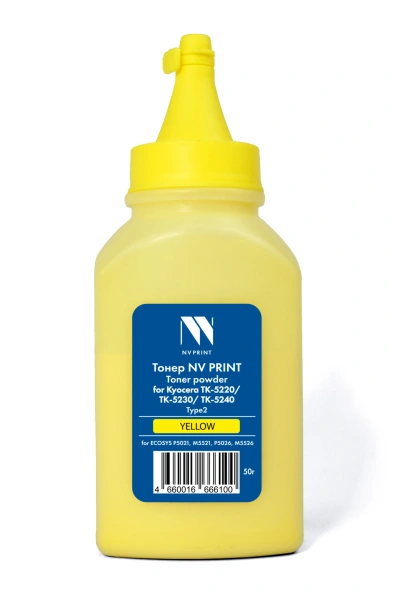 Тонер NVP для Kyocera TK-5220/TK-5230/TK-5240 Type2 (50г) Yellow