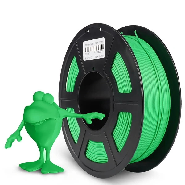 Филамент NVPRINT PLA матовый зеленый для 3D печати, диаметр 1.75мм, длина 330 метров, масса 1 кг.