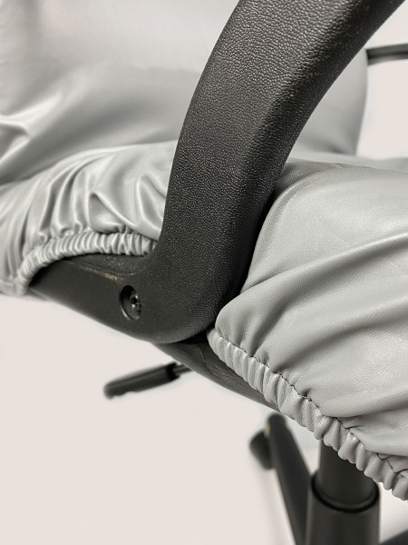 Чехол на компьютерное кресло ГЕЛЕОС 514Л (размер L, кожа, серый) (арт. ГЧ00514Л)