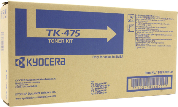 Оригинальный тонер-картридж Kyocera TK-475 (чёрный, 15000 стр.) (арт. 1T02K30NL0)