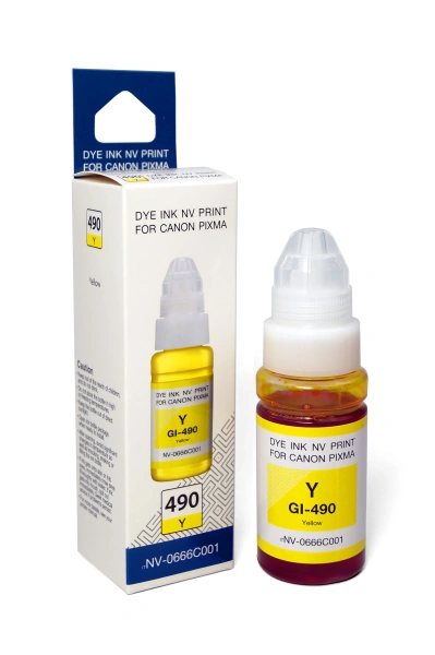 Чернила NVP GI-490Y (NV-0666C001) для Canon Pixma G1400/G2400 (70 мл) Yellow (в коробке)