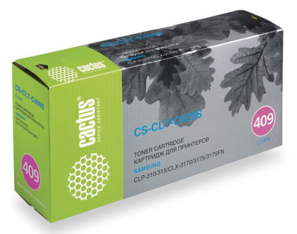 Картридж Cactus голубой (1000стр.) для Samsung (арт. CS-CLT-C409S)