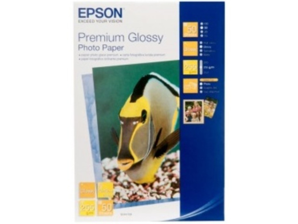 Фотобумага Epson Premium Glossy Photo Paper, 255 гр/м2, 10 х 15 (50 листов) (арт. C13S041729)