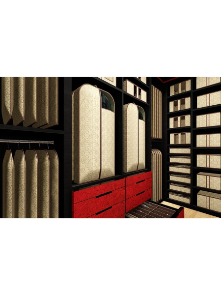 Чехол ГЕЛЕОС для хранения шуб, дубленок, пальто «Миндаль» / Бежевый, 140х60х12 см (арт. МНД_10)