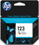 Картридж HP 123, Трехцветный (арт. F6V16AE)