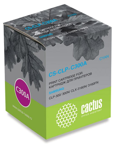Картридж Cactus голубой (1000стр.) для Samsung (арт. CS-CLP-C300A)