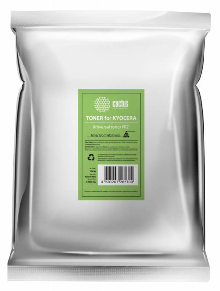 Тонер Cactus CS-TKY2-10kg черный пакет 10 KG для принтера Kyocera Universal toner (TK130) (арт. CS-TKY2-10KG)