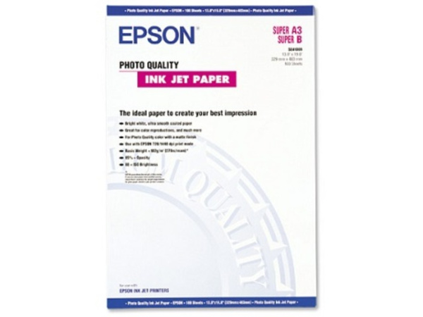 Бумага Epson Photo Quality Ink Jet Paper 102 гр/м2, А3+ (100 листов) (арт. C13S041069)