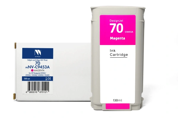 Струйный картридж NVP 70 (NV-C9453A) Magenta для HP DesignJet Z2100/Z3100/Z3200 (130 мл)