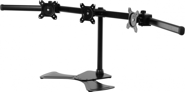 Кронштейн для двух мониторов Cactus серебристый 15″-27″ макс.8кг настольный поворот и наклон (арт. CS-VM-FE124D-AL)