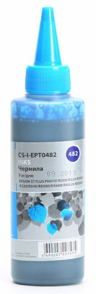 Чернила Cactus голубой 100мл для Epson (арт. CS-I-EPT0482)