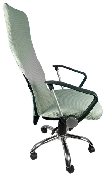 Чехол на компьютерное кресло ГЕЛЕОС 428М (размер М, волна, зеленый чай) (арт. ГЧ00428М)