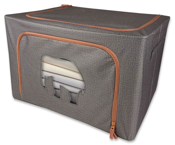 Кофр ГЕЛЕОС Оксфорд (серый, Слон, 60х42х40) (арт. К100-СЛОН-СР)