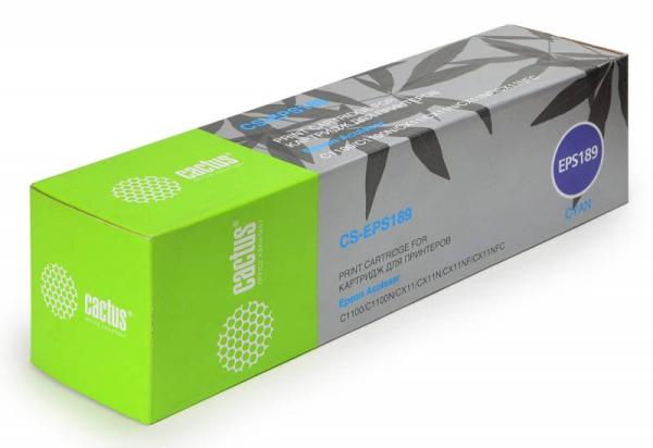 Картридж Cactus голубой (4000стр.) для Epson (арт. CS-EPS189)