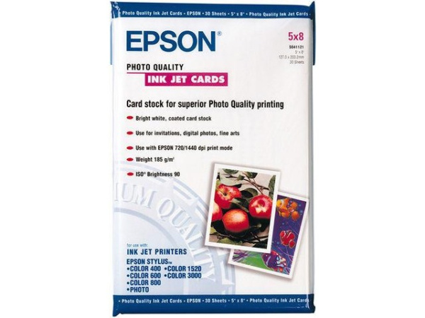 Бумага Epson Photo Quality Ink Jet Card 5" х 8" (30 листов) (арт. C13S041121)