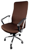 Чехол на компьютерное кресло ГЕЛЕОС 427М (размер М, волна, шоколадный) (арт. ГЧ00427М)