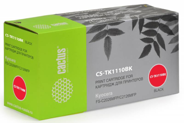 Картридж Cactus Тонер Картридж CS-TK1110BK черный для Kyocera, 2500 стр. (арт. CS-TK1110BK)
