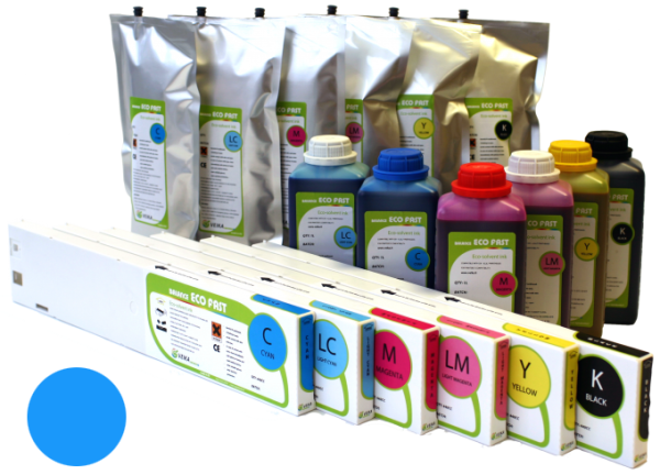 Экосольвентные чернила VEIKA Balance ECO Fast, Cyan 1л, Пакет (арт. OT36254)