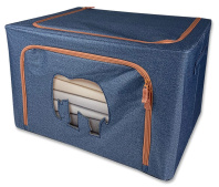 Кофр ГЕЛЕОС Оксфорд (тёмно-синий, Слон, 60х42х40) (арт. К100-СЛОН-ТС)