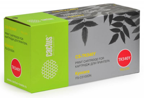 Картридж Cactus Тонер Картридж  CS-TK540Y желтый для Kyocera (4000стр.) (арт. CS-TK540Y)