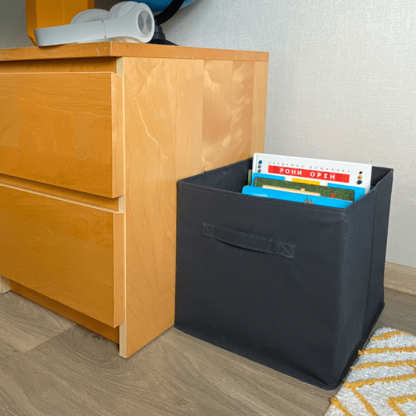 КОРОБ-кубик для хранения ГЕЛЕОС КУБ 33-2 (30х30х30 см) тёмно-серый (арт. КУБ33-2)