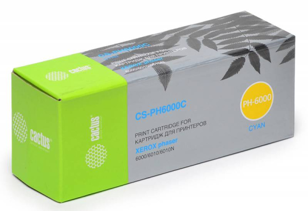 Картридж Cactus 106R01631 голубой (1000стр.) для Xerox (арт. CS-PH6000C)