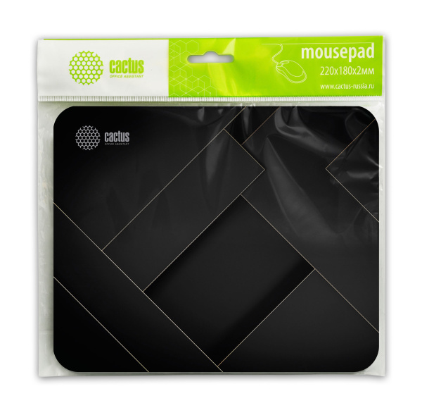 Коврик для мыши Cactus микро, черный, 220x180x2мм (арт. CS-MP-P02XS)
