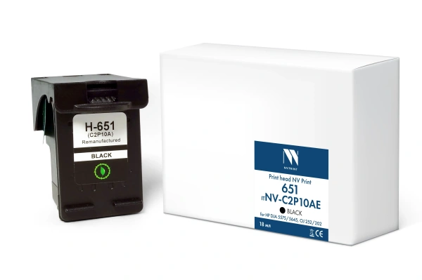 Струйный картридж NVP 651 (NV-C2P10AE) Black для HP DJA 5575/5645, OJ 252/202 (18 мл)
