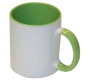 Кружка для сублимации Bulros белая с зелёной ручкой и внутри (36 шт) (арт. TP-R-cup-GrGR-___-036-Wi)