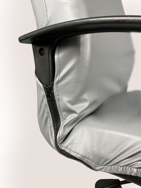 Чехол на компьютерное кресло ГЕЛЕОС 514Л (размер L, кожа, серый) (арт. ГЧ00514Л)