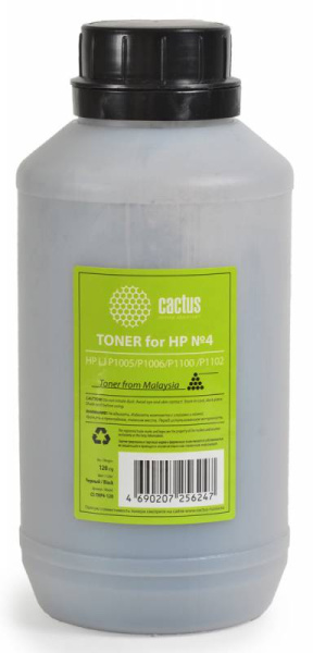 Картридж Cactus черный флакон 120гр. для принтера HP (арт. CS-THP4-120)