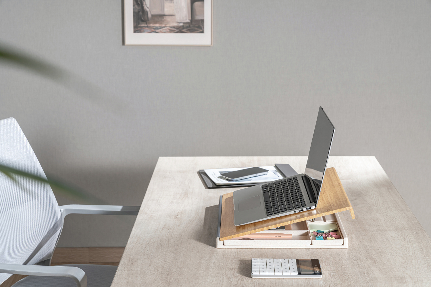 Подставка для ноутбука Cactus (402x346x36 мм, бамбук) (арт. CS-NB-BAMB)