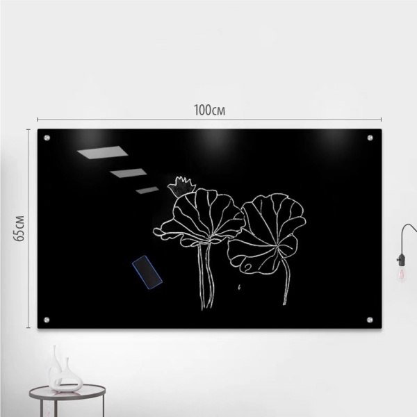 Стеклянная доска Cactus CS-GBD-65X100-BK-TM (арт. CS-GBD-65X100-BK-TM)