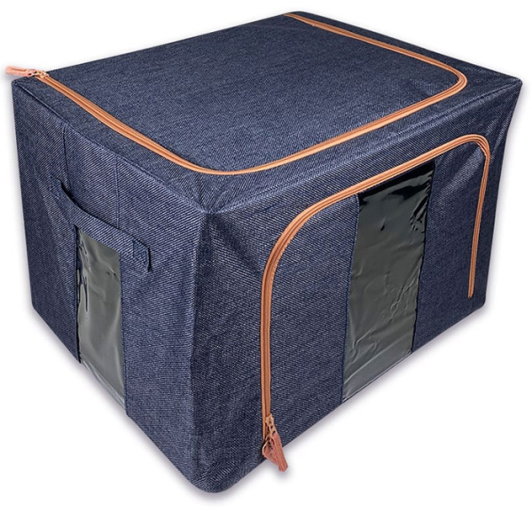 Кофр ГЕЛЕОС Оксфорд (тёмно-синий, 50х40х33) (арт. К66-ТС)