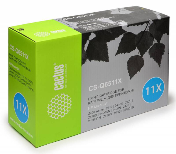 Картридж Cactus черный (12000стр.) для HP (арт. CS-Q6511X)