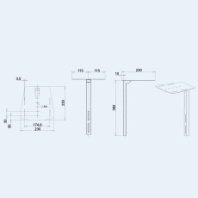 Полка для камеры OMB BIG TROLLEY SHELF CAMERA (black) (арт. 07076)