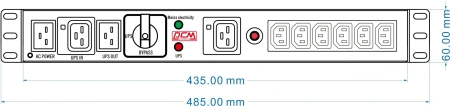 Блок распределения питания Powercom MBS1607-1C19-6C13 (арт. MBS1607-1C19-6C13)
