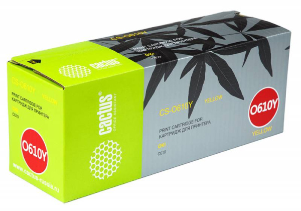 Картридж Cactus Тонер Картридж CS-O610Y желтый для Oki (6000стр.) (арт. CS-O610Y)