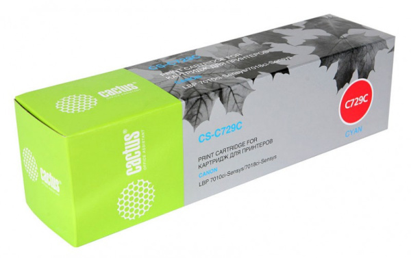 Картридж Cactus голубой (1000стр.) для Canon (арт. CS-C729C)