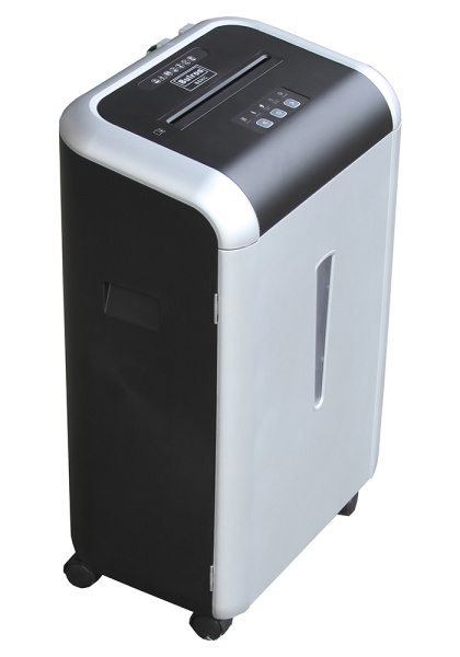 Уничтожитель документов Bulros B6HC, 0,8×2 мм, черный/серебро дверь, контур (арт. SH-D-BSC-B6HC-026-___-06)