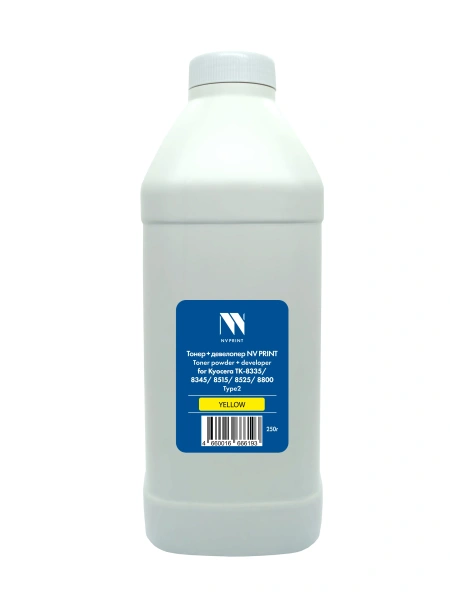 Тонер + девелопер NVP для Kyocera ТК-8335/8345/8515/8525/8800 Type2 (250г) Yellow