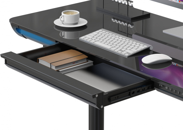 Компьютерный стол Cactus (120x60 см) (арт. CS-EGD-BK-LED)