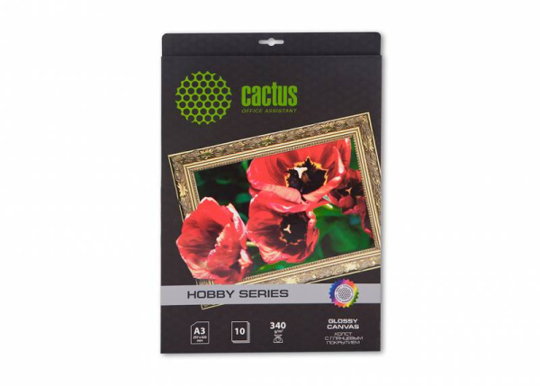 Холст Cactus Холст CS-СGA32601 A3/340г/м2/10л. глянцевое хлопок для струйной печати (арт. CS-СGA32601)
