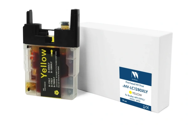 Струйный картридж NVP LC-1280XLY (NV-LC1280XLY) Yellow для Brother MFCJ5910/6510/6910 (19 мл)