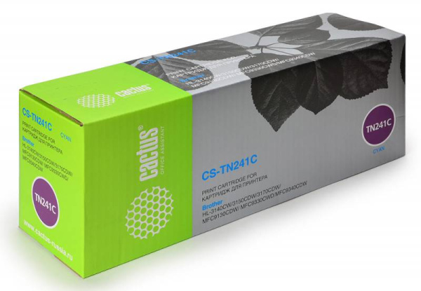 Картридж Cactus голубой (1400стр.) для Brother (арт. CS-TN241C)